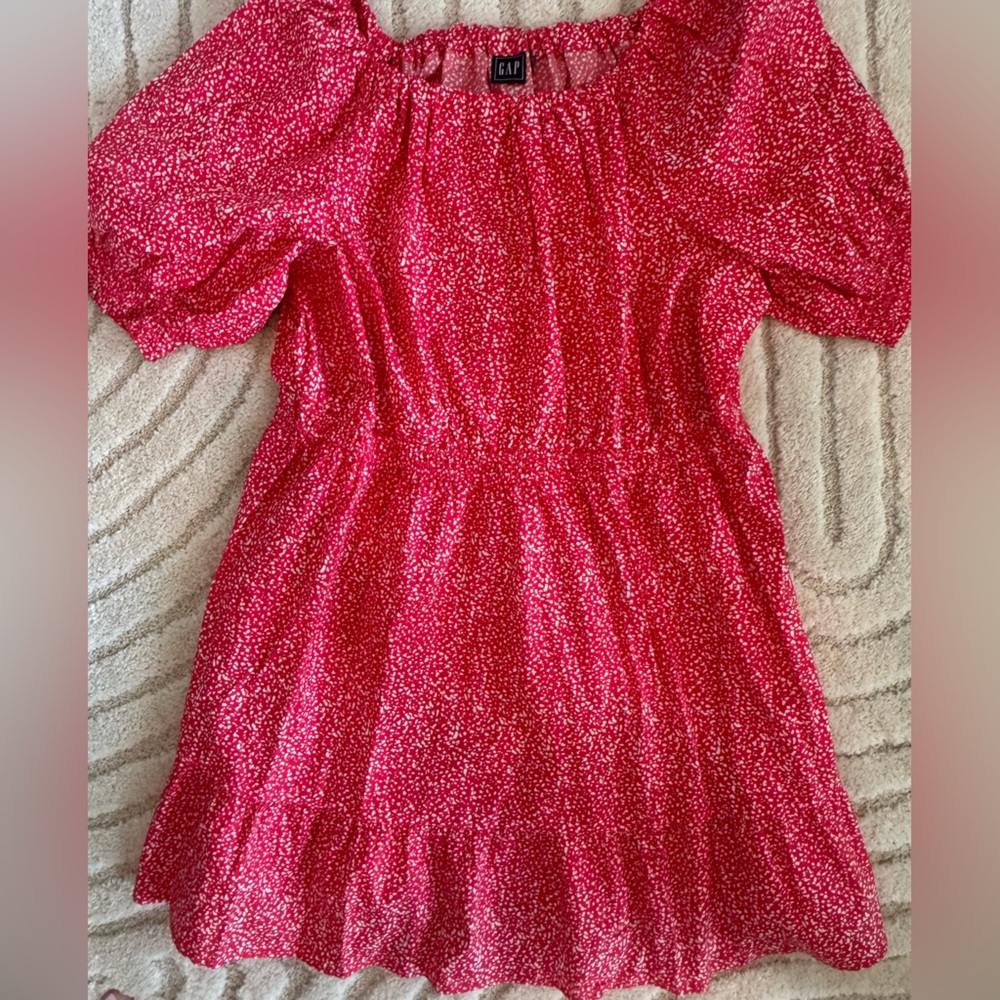 GAP Red and White Patterned Dress